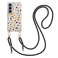 Leuke Telefoonhoesjes Samsung Galaxy S26 hoesje met zwart koord - Wildflowers