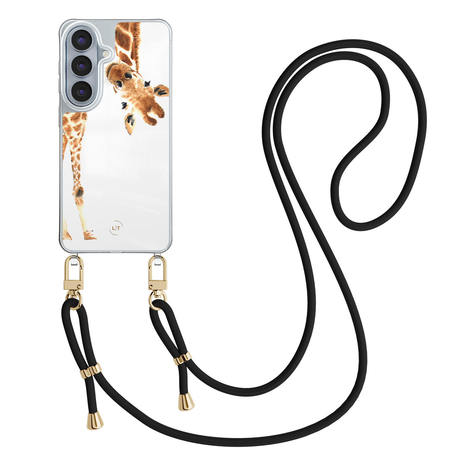 Leuke Telefoonhoesjes Samsung Galaxy S26 hoesje met zwart koord - Giraffe