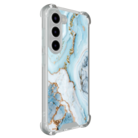Leuke Telefoonhoesjes Samsung Galaxy S23 shockproof case - Marmer babyblauw