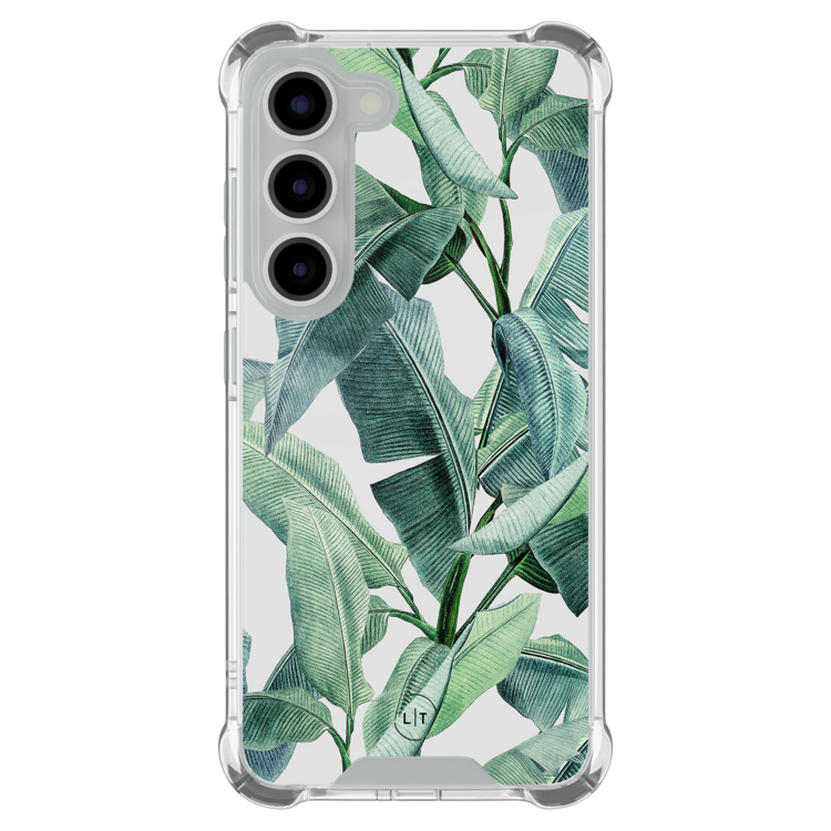 Leuke Telefoonhoesjes Samsung Galaxy S23 shockproof case - Banana leaves