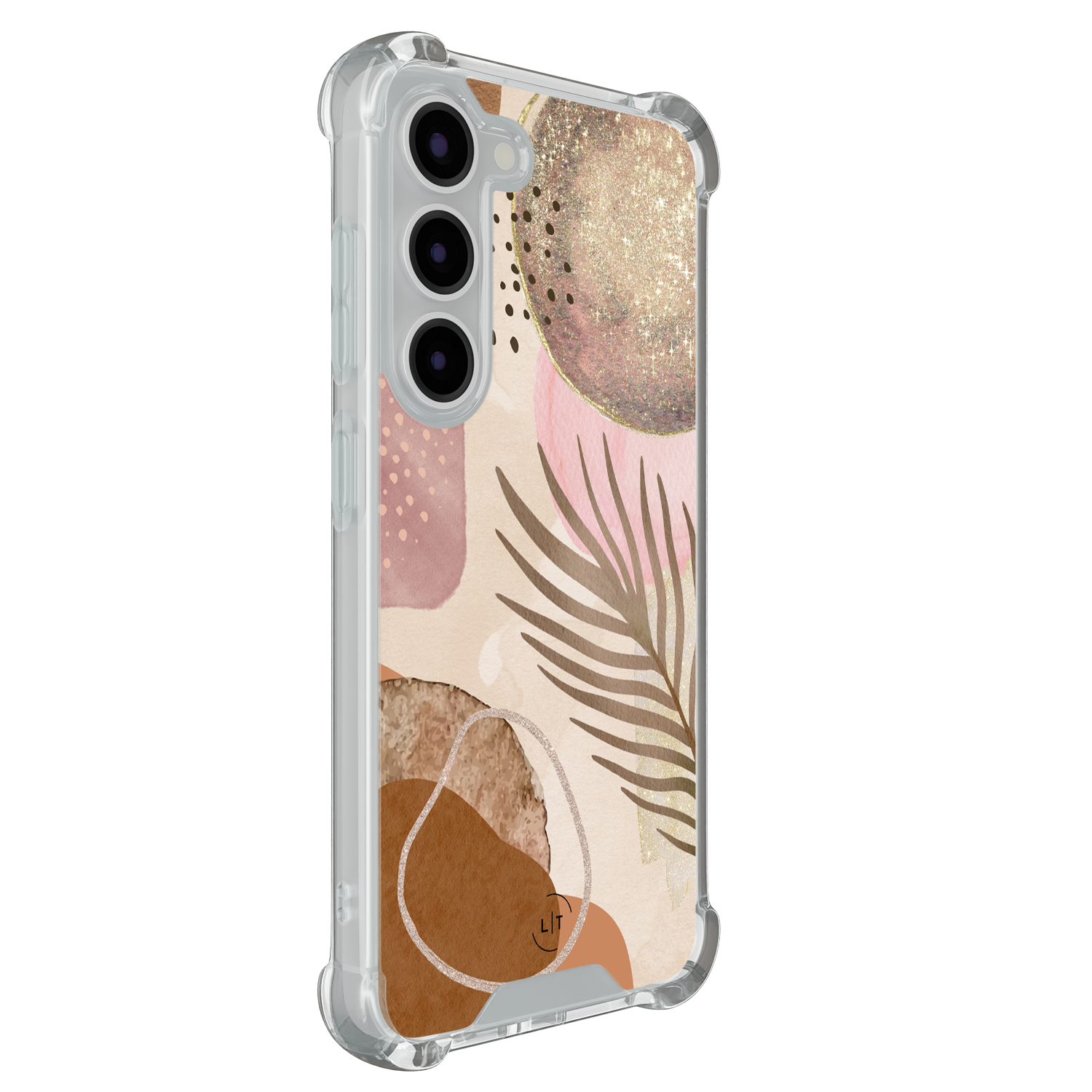 Leuke Telefoonhoesjes Samsung Galaxy S23 shockproof case - Abstract blush shapes
