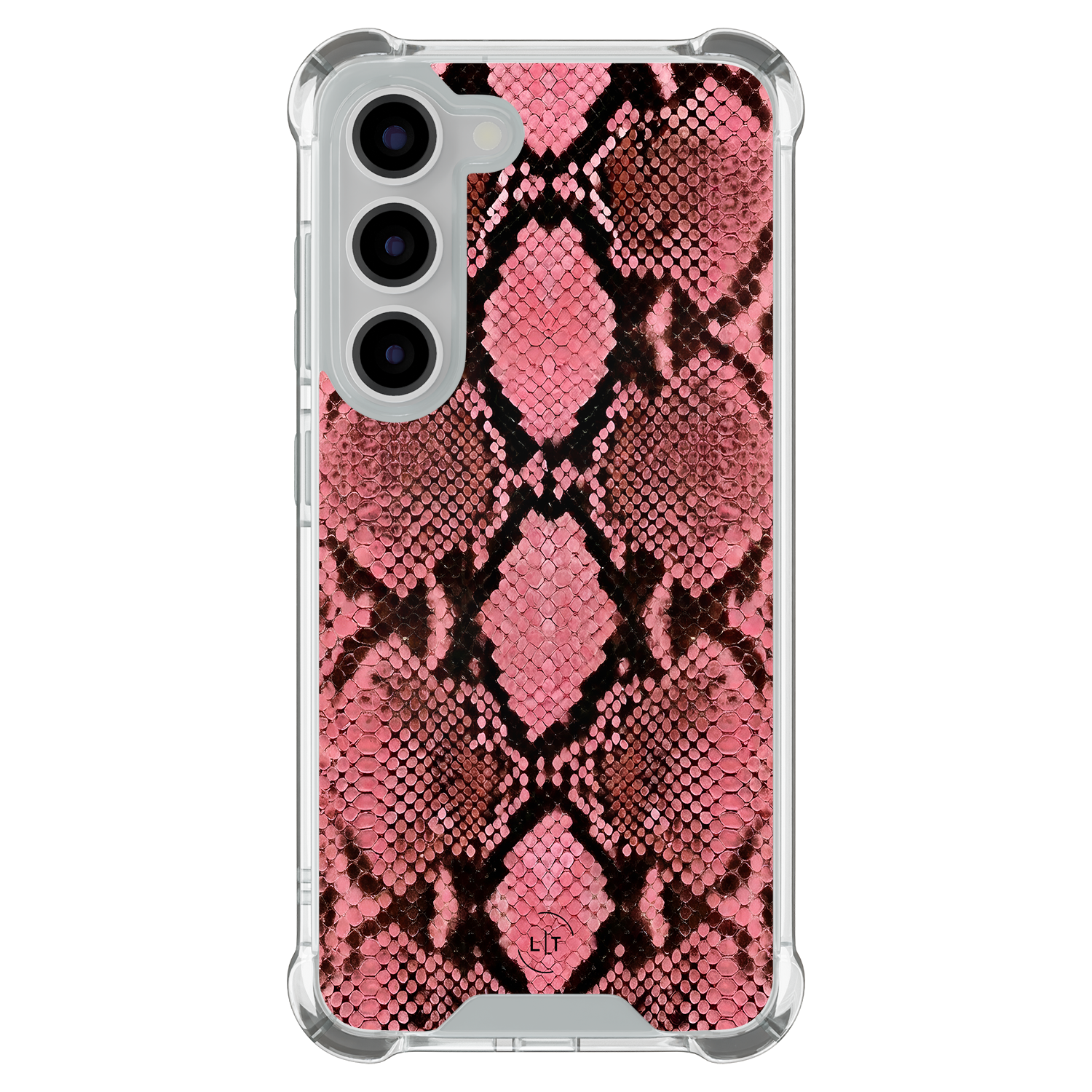Leuke Telefoonhoesjes Samsung Galaxy S23 shockproof case - Slangenprint roze