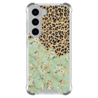 Leuke Telefoonhoesjes Samsung Galaxy S23 shockproof case - Luipaard flower print