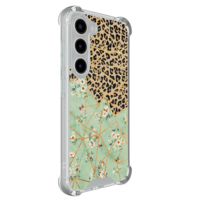 Leuke Telefoonhoesjes Samsung Galaxy S23 shockproof case - Luipaard flower print