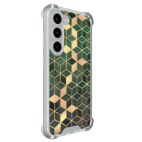 Leuke Telefoonhoesjes Samsung Galaxy S23 shockproof case - Kubus groen