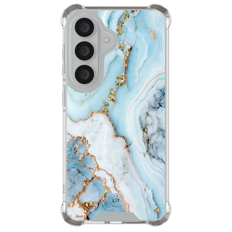 Leuke Telefoonhoesjes Samsung Galaxy S26 shockproof case - Marmer babyblauw