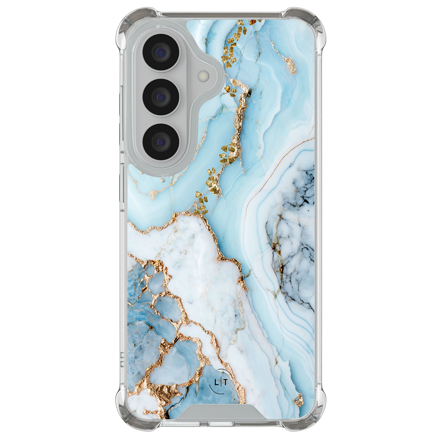 Leuke Telefoonhoesjes Samsung Galaxy S26 shockproof case - Marmer babyblauw