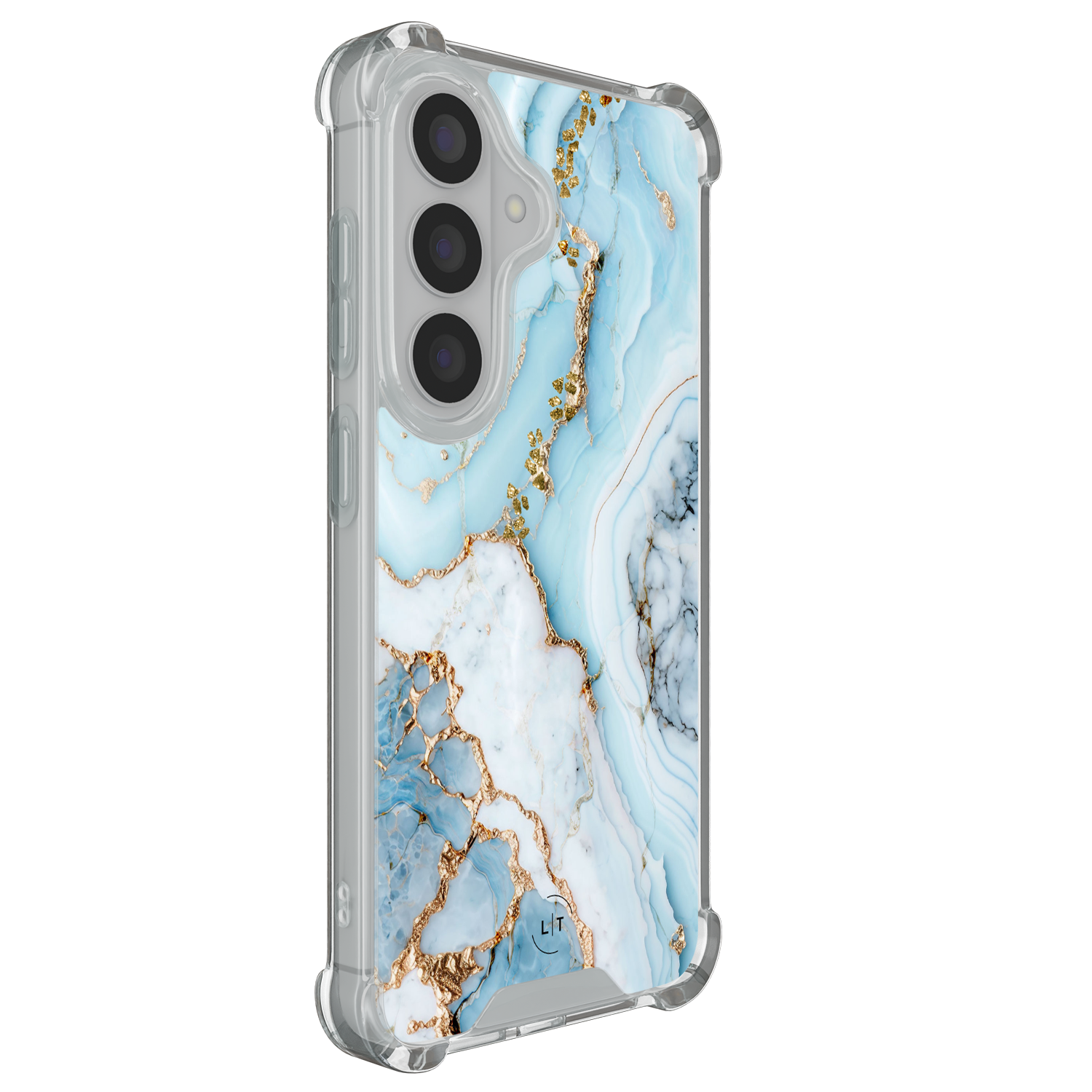 Leuke Telefoonhoesjes Samsung Galaxy S26 shockproof case - Marmer babyblauw