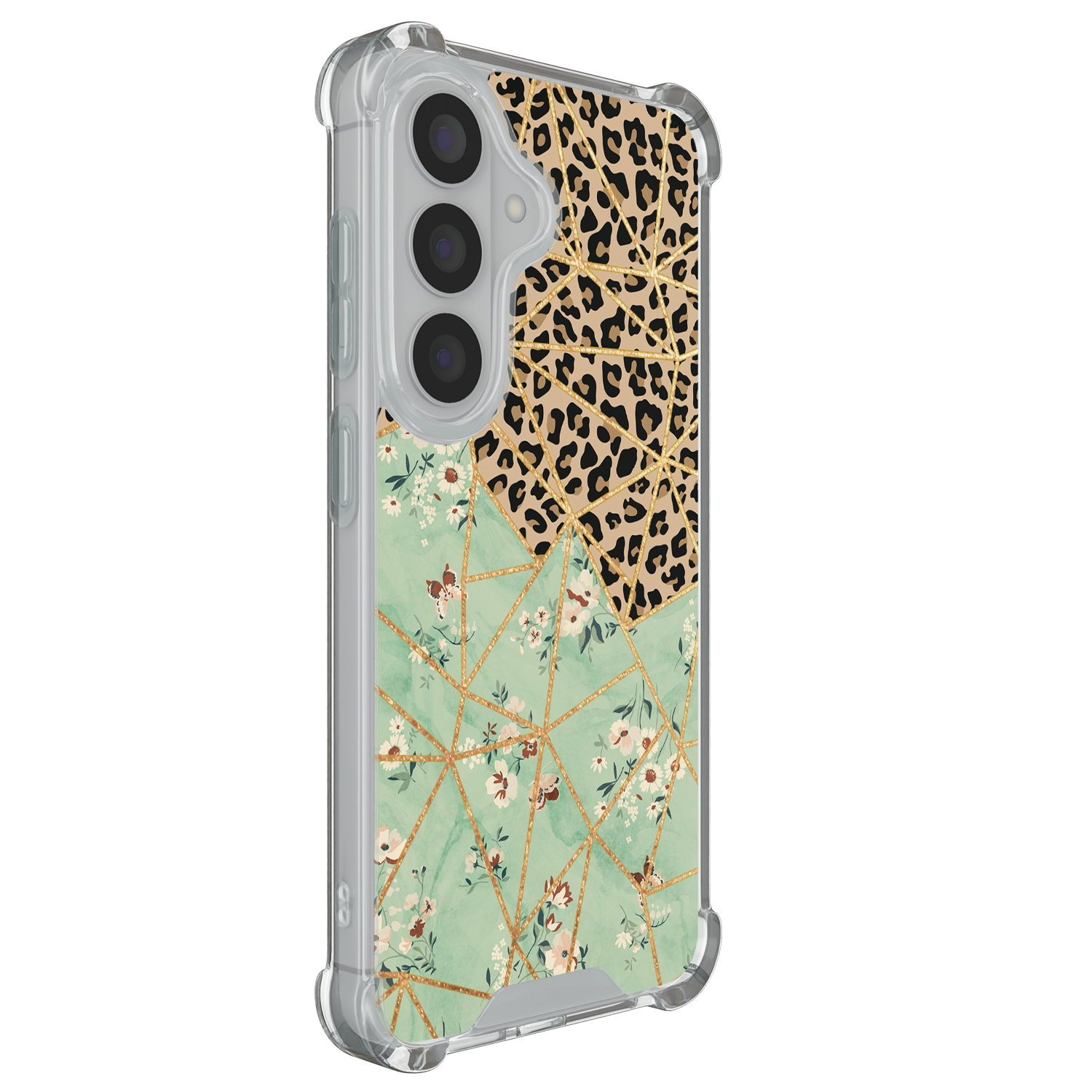 Leuke Telefoonhoesjes Samsung Galaxy S26 shockproof case - Luipaard flower print