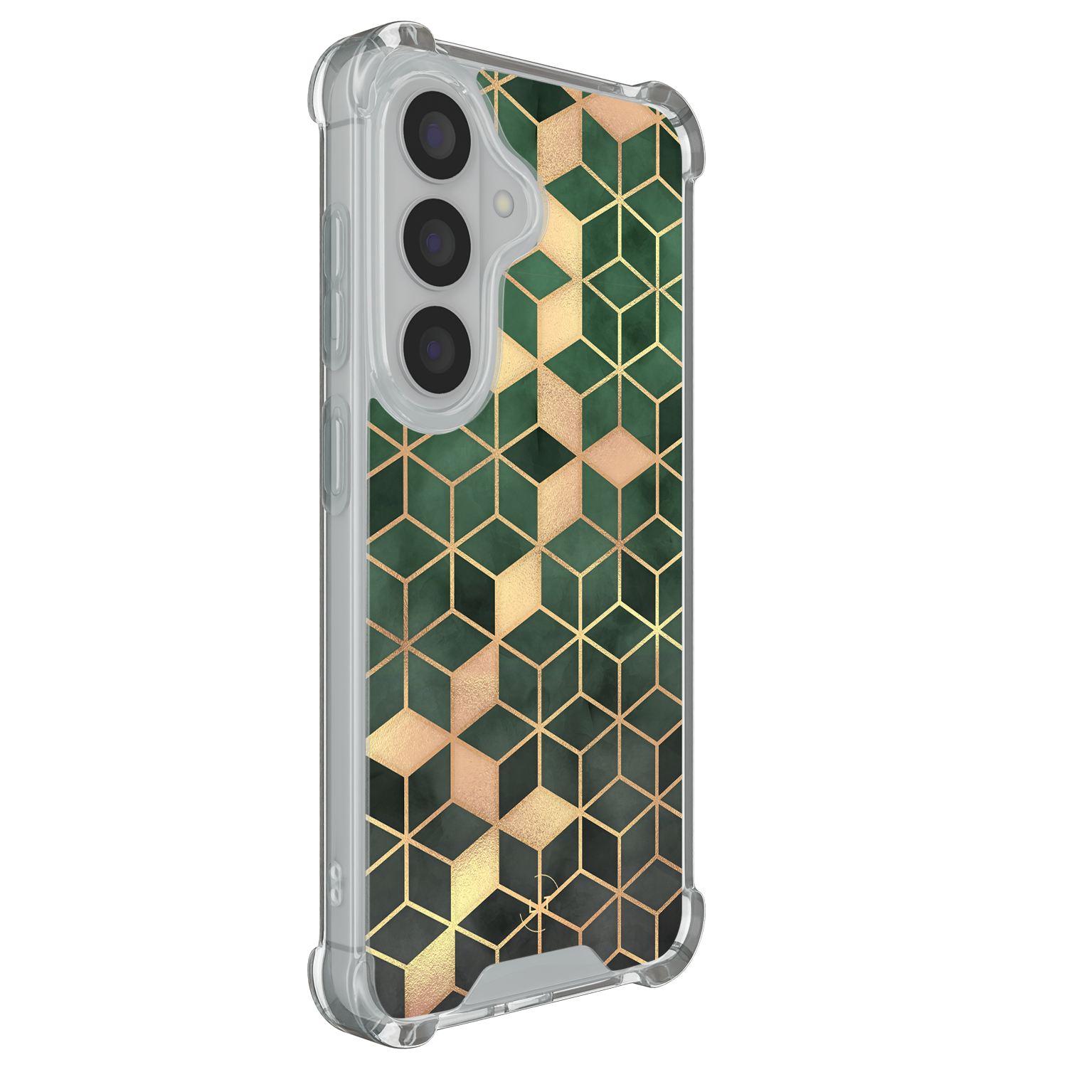 Leuke Telefoonhoesjes Samsung Galaxy S26 shockproof case - Kubus groen