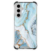 Leuke Telefoonhoesjes Samsung Galaxy A55 shockproof case - Marmer babyblauw