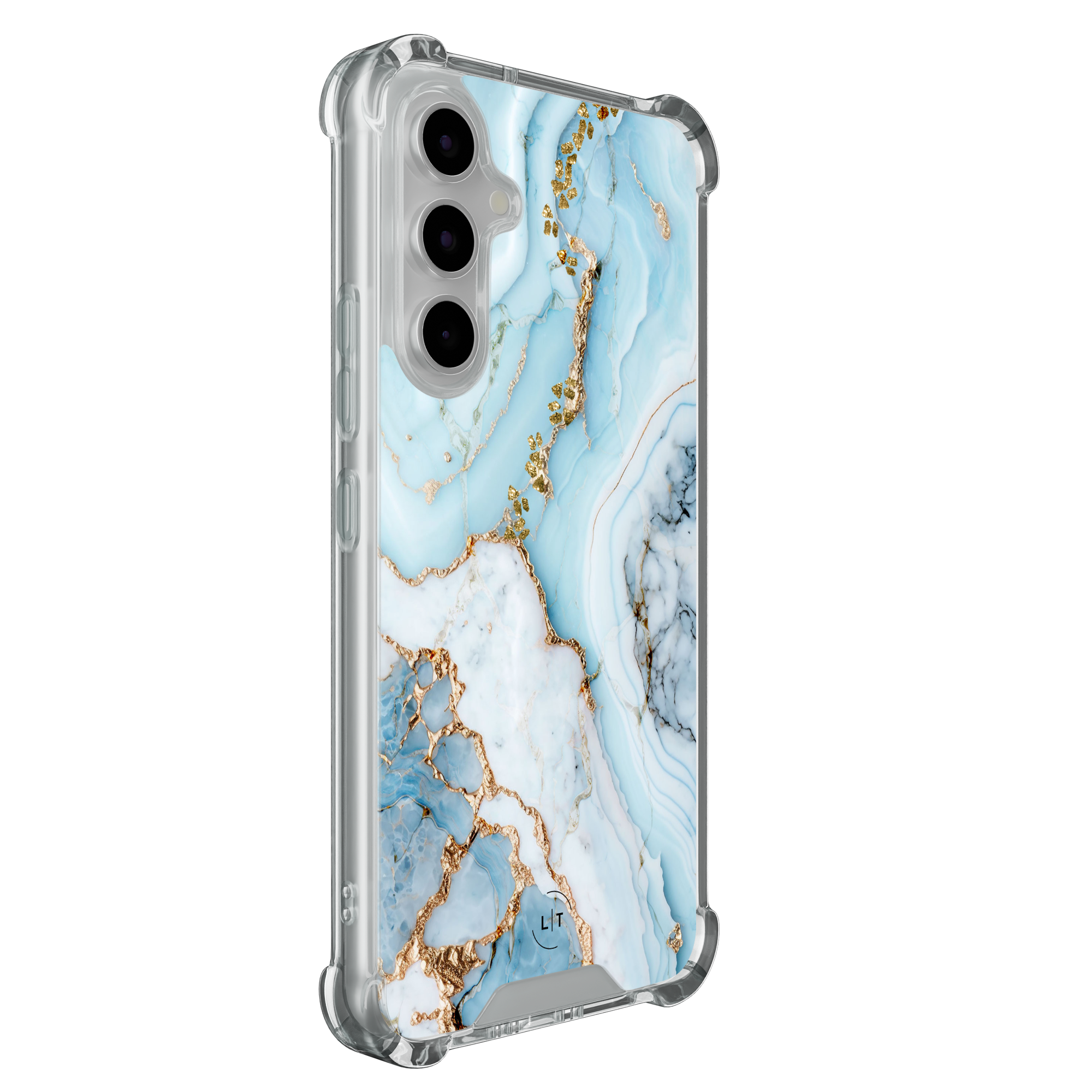 Leuke Telefoonhoesjes Samsung Galaxy A55 shockproof case - Marmer babyblauw