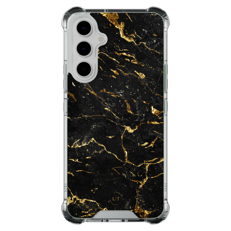 Leuke Telefoonhoesjes Samsung Galaxy A55 shockproof case - Marmer zwart goud