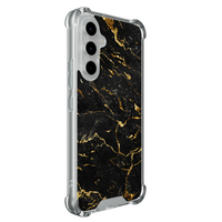 Leuke Telefoonhoesjes Samsung Galaxy A55 shockproof case - Marmer zwart goud
