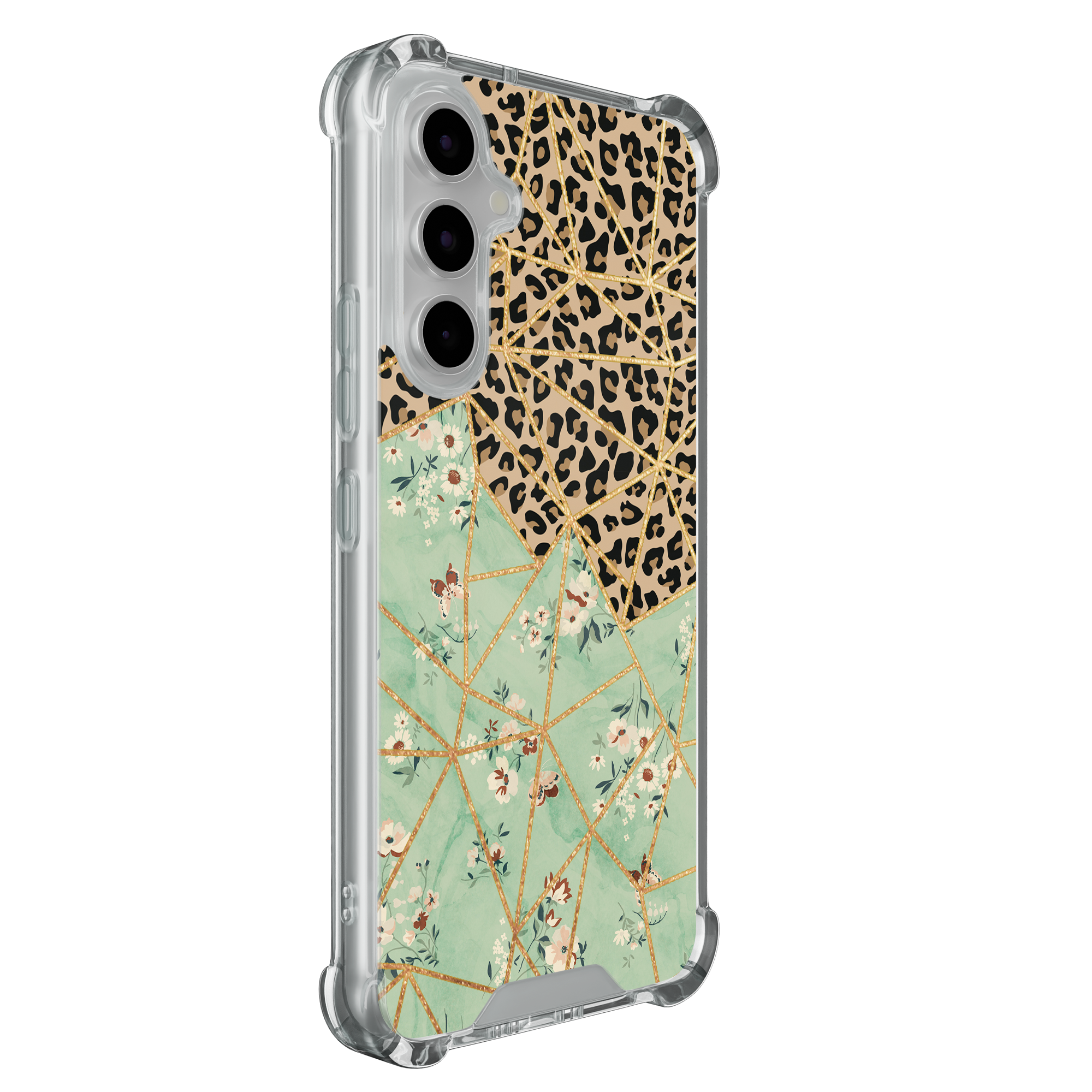 Leuke Telefoonhoesjes Samsung Galaxy A55 shockproof case - Luipaard flower print