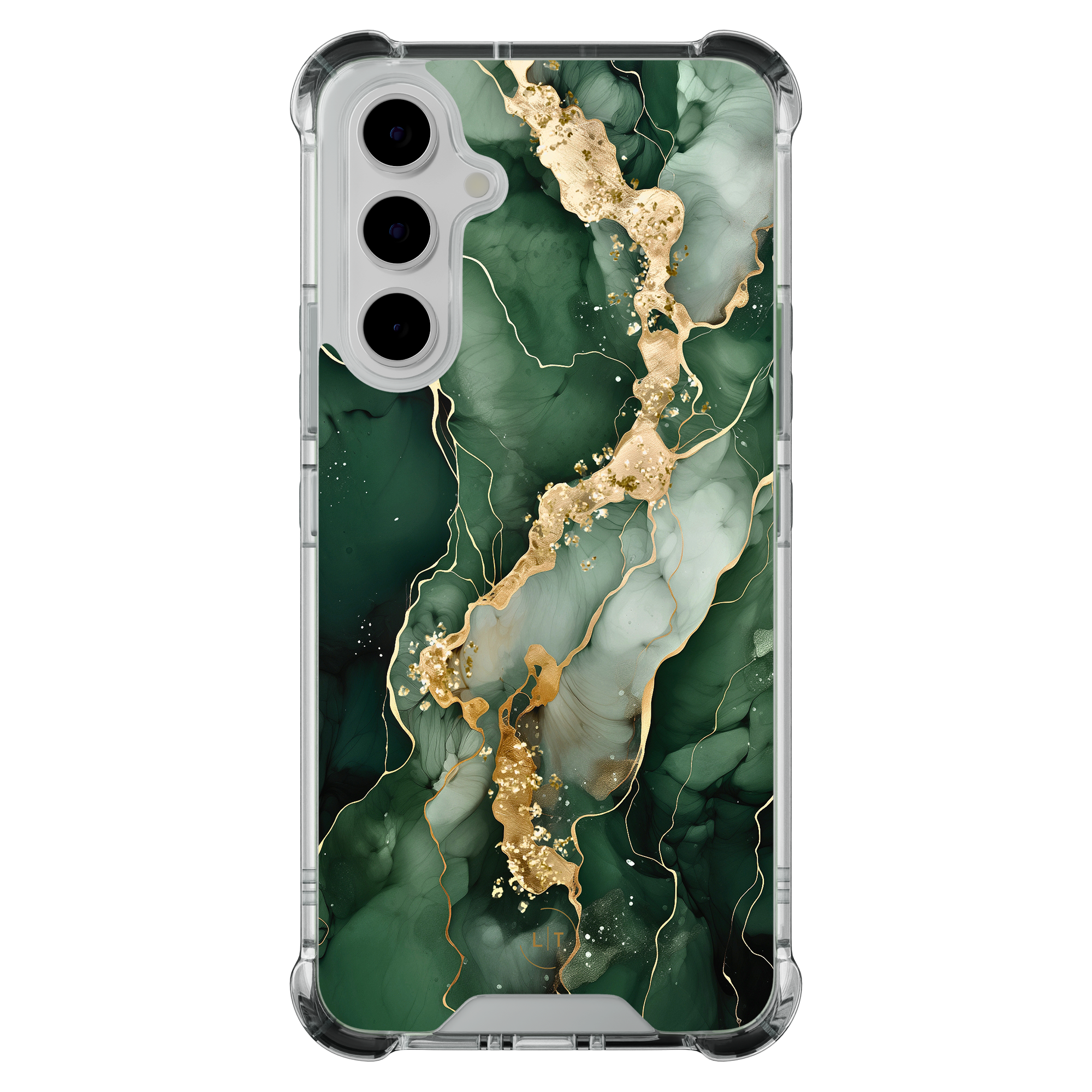 Leuke Telefoonhoesjes Samsung Galaxy A55 shockproof case - Marmer groen goud