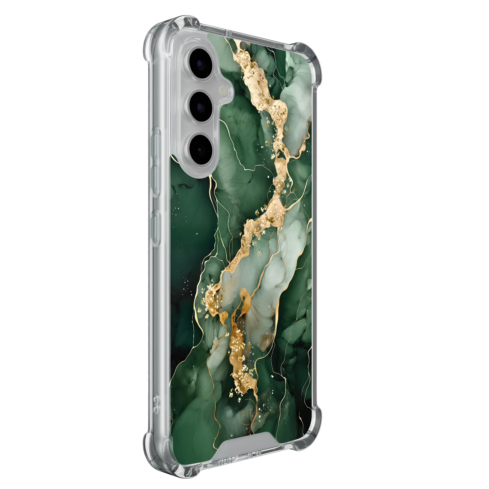 Leuke Telefoonhoesjes Samsung Galaxy A55 shockproof case - Marmer groen goud