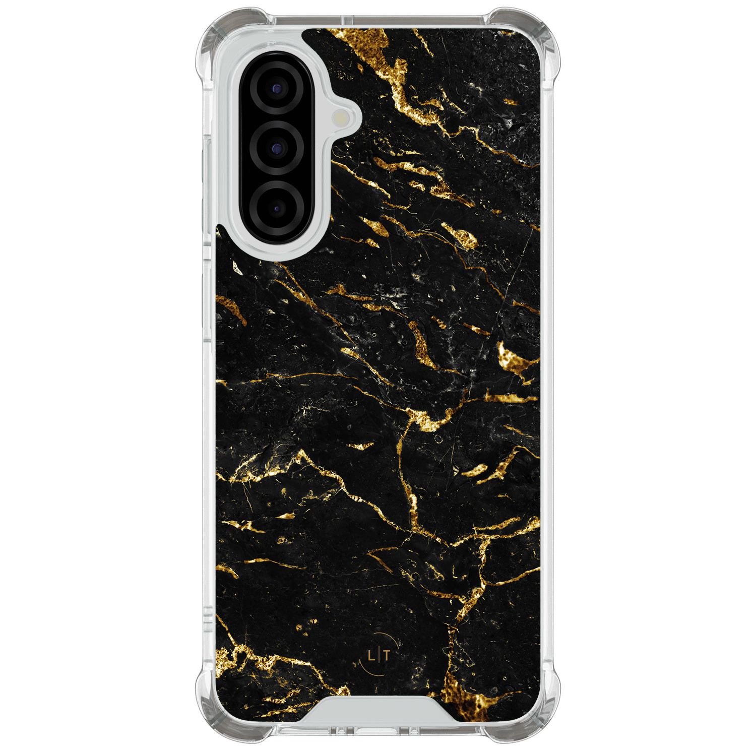 Leuke Telefoonhoesjes Samsung Galaxy A57 shockproof case - Marmer zwart goud