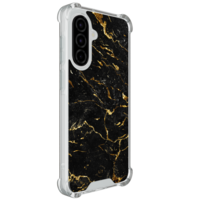 Leuke Telefoonhoesjes Samsung Galaxy A57 shockproof case - Marmer zwart goud