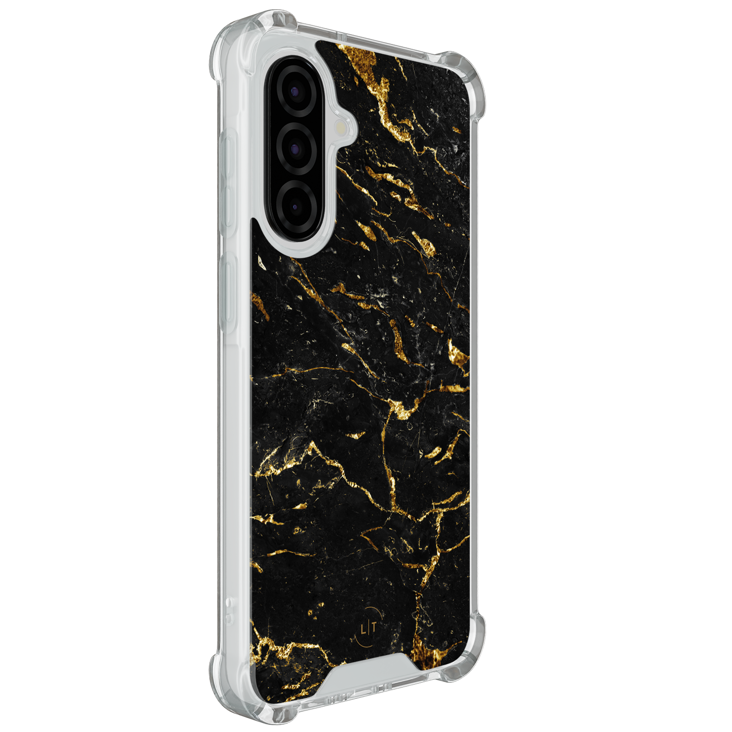 Leuke Telefoonhoesjes Samsung Galaxy A57 shockproof case - Marmer zwart goud