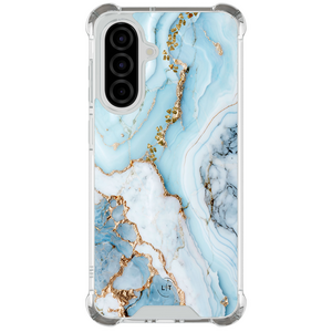 Leuke Telefoonhoesjes Samsung Galaxy A57 shockproof case - Marmer babyblauw