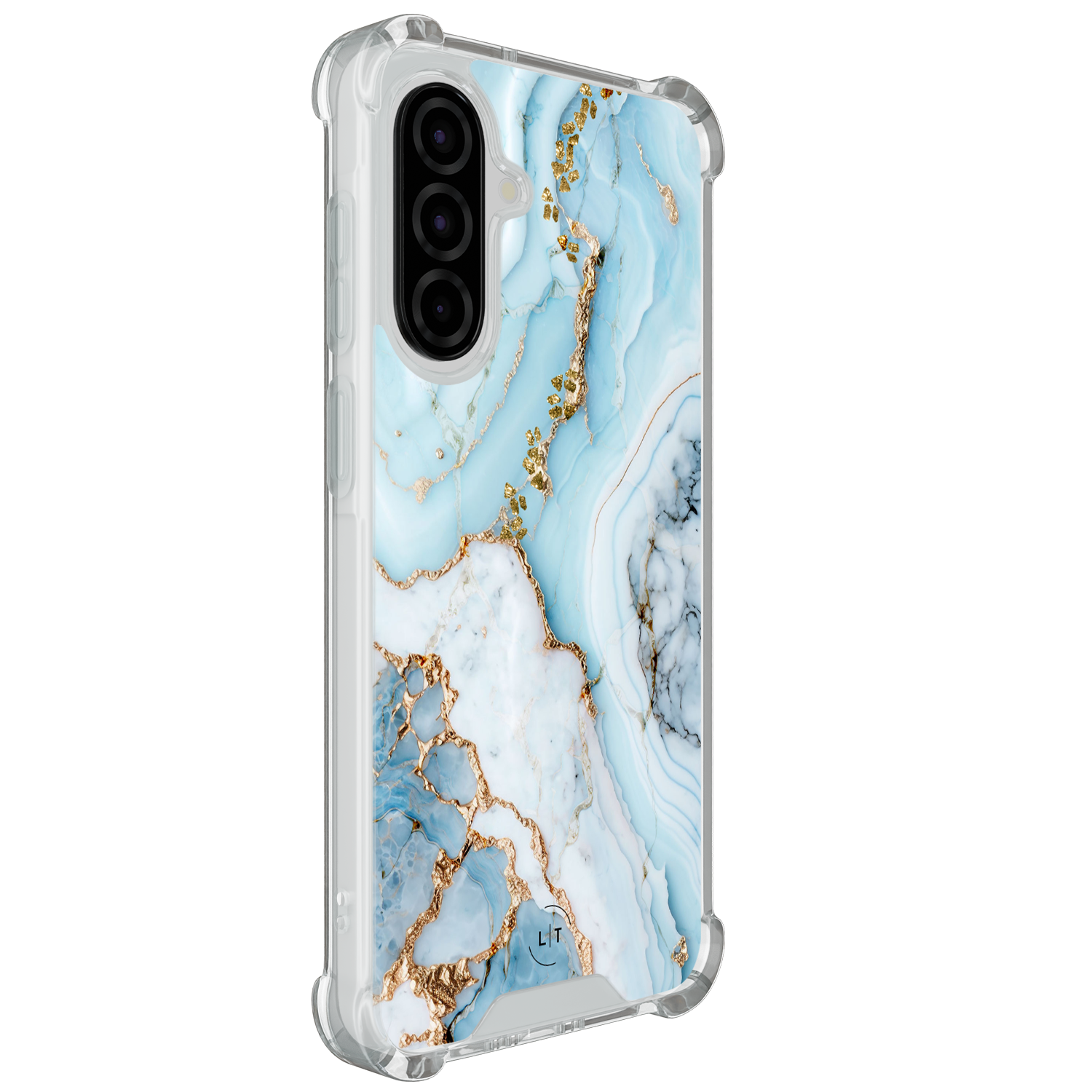 Leuke Telefoonhoesjes Samsung Galaxy A57 shockproof case - Marmer babyblauw