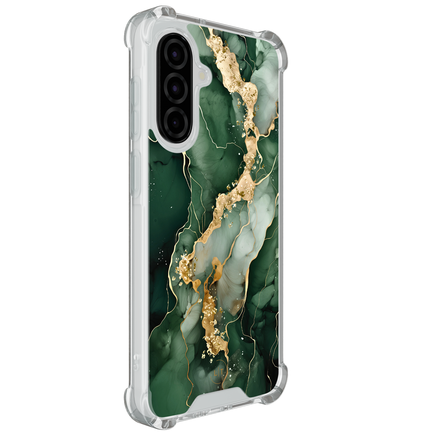 Leuke Telefoonhoesjes Samsung Galaxy A57 shockproof case - Marmer groen goud