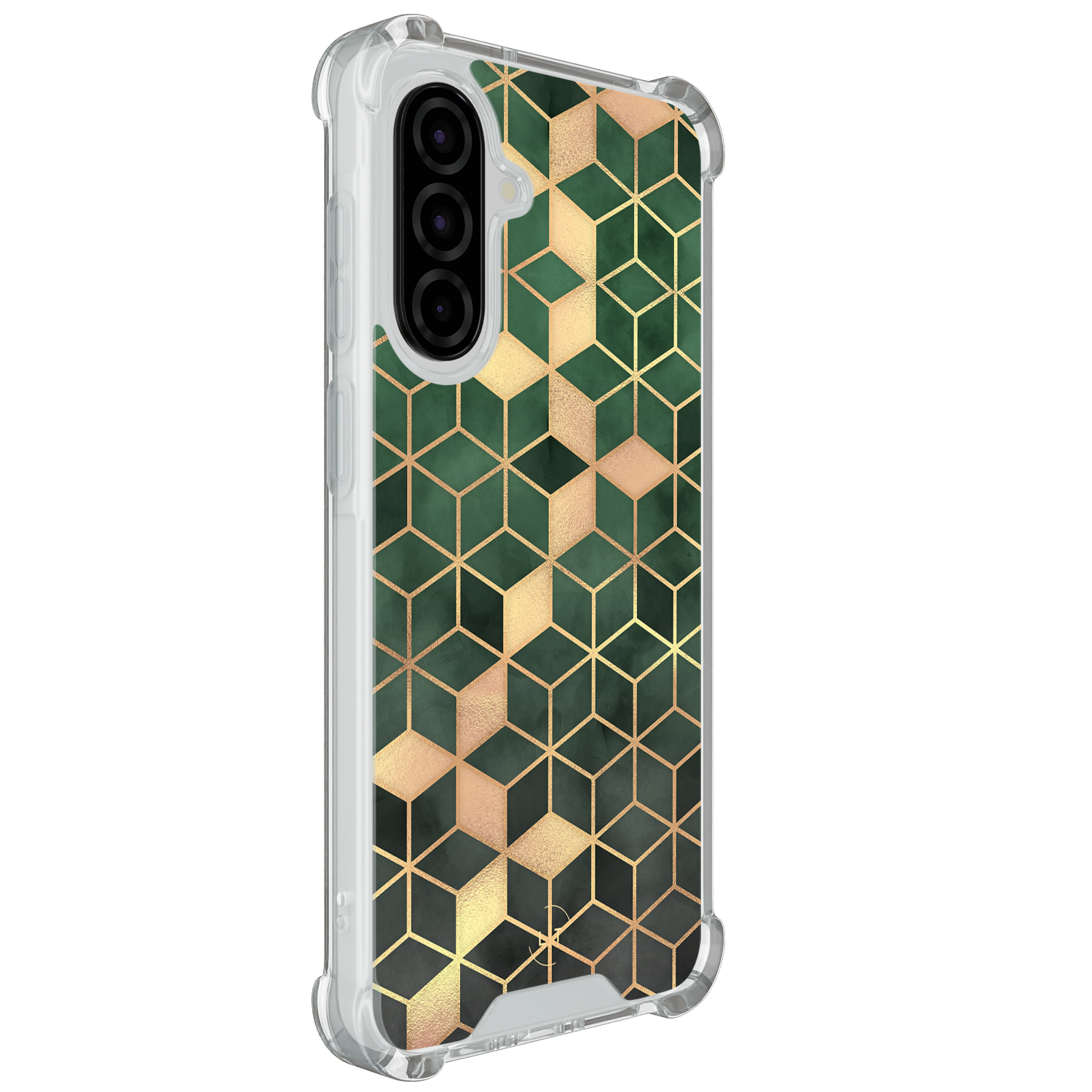 Leuke Telefoonhoesjes Samsung Galaxy A57 shockproof case - Kubus groen