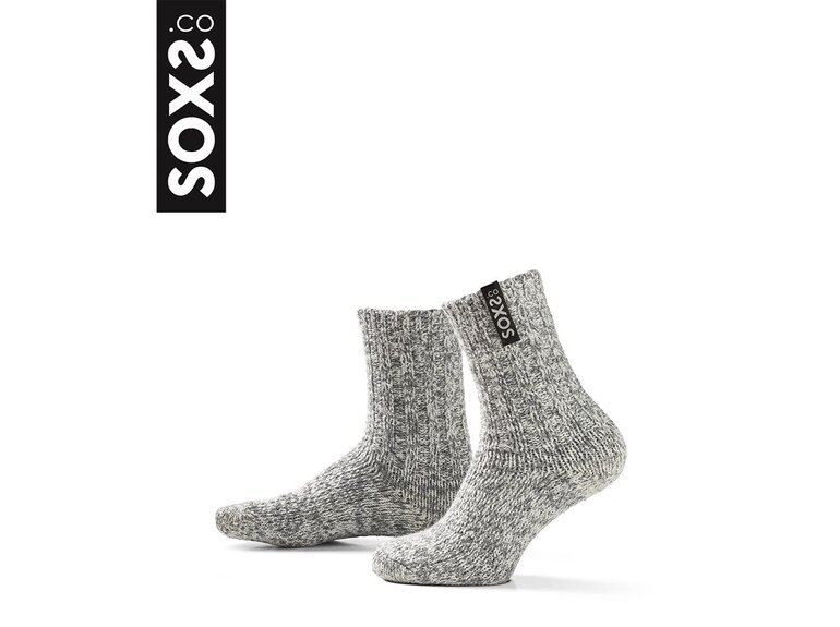 SOXS Wollen sokken - Label Jet Black by SOXS