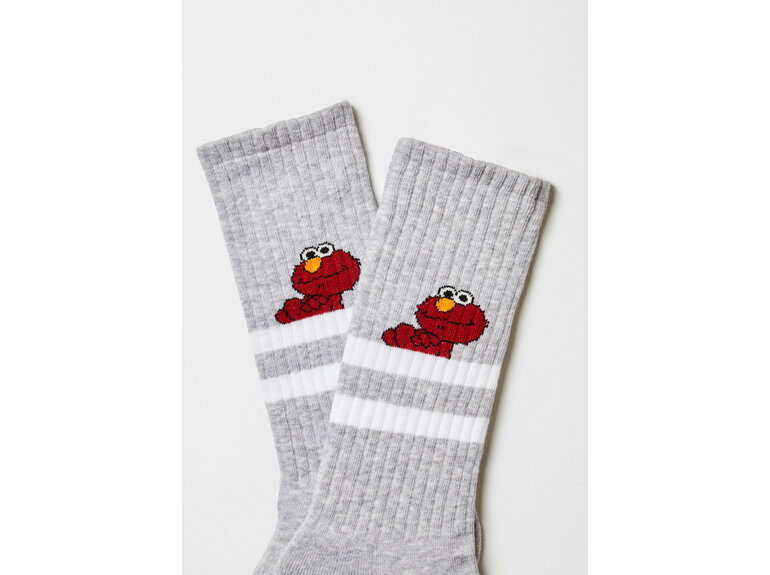 BeSocks BeSesamstraat Elmo - Grijs by BeSocks