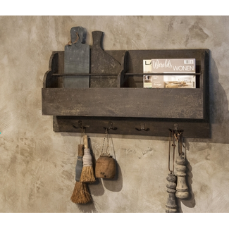 i546 - kapstok met lectuurbakken - 90 x 19 x 48 cm - wordt niet verzonden/alleen afhalen