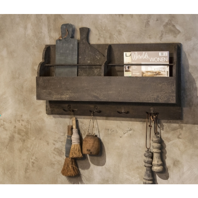 i546 - kapstok met lectuurbakken - 90 x 19 x 48 cm - wordt niet verzonden/alleen afhalen