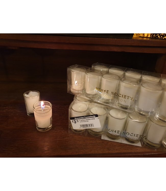 # votive candles white - 20 x 3 x 5,5 cm