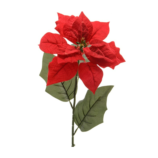 Rode kerstster bloem/Poinsettia 67 cm - kunst