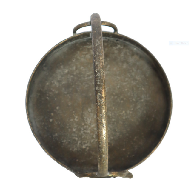 Etagiere metal Ø23x48cm - Antique gold+black