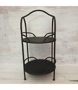 Dienblad ro Garson zwart - 31 x 23 x 62 cm