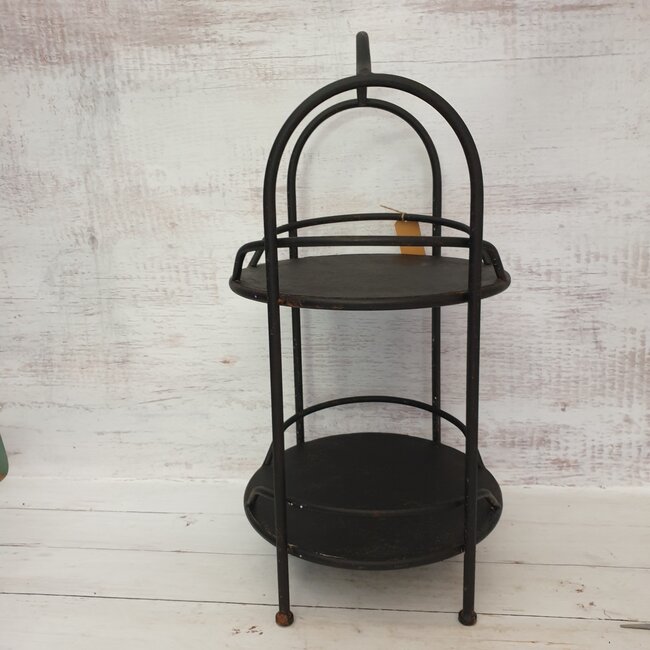 Dienblad ro Garson zwart - 31 x 23 x 62 cm