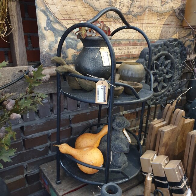 Dienblad ro Garson zwart - 31 x 23 x 62 cm