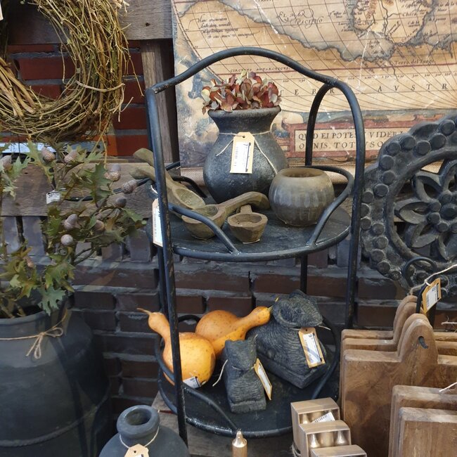 Dienblad ro Garson zwart - 31 x 23 x 62 cm