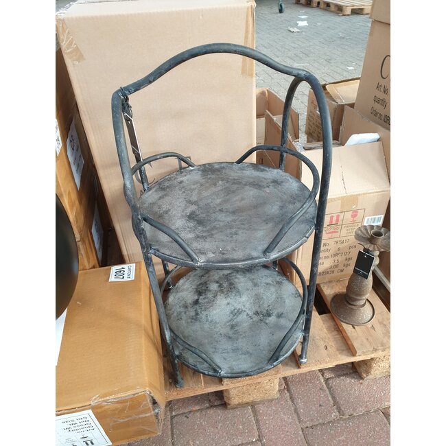 Dienblad ro Garson zwart - 31 x 23 x 62 cm