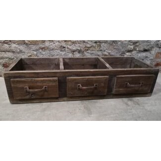Lyon Woodtray 3-box - hout - 56 x 20 x 12 cm