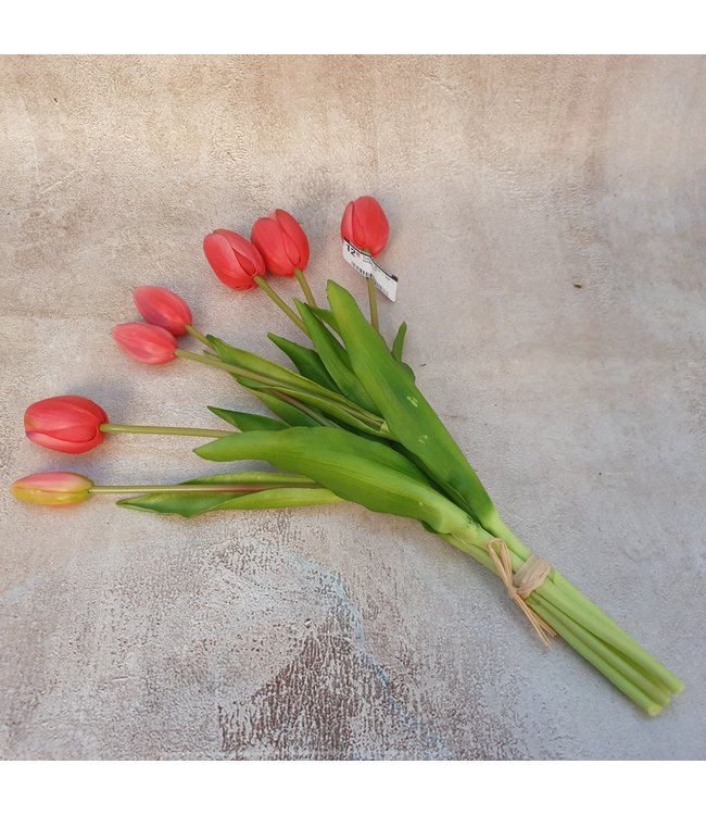 Tulip x7 39cm - tulp  bos - donkerroze