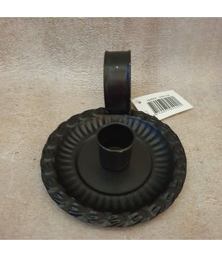 Kaarsenstandaard zwart - blaker - metaal - 10x10x4cm