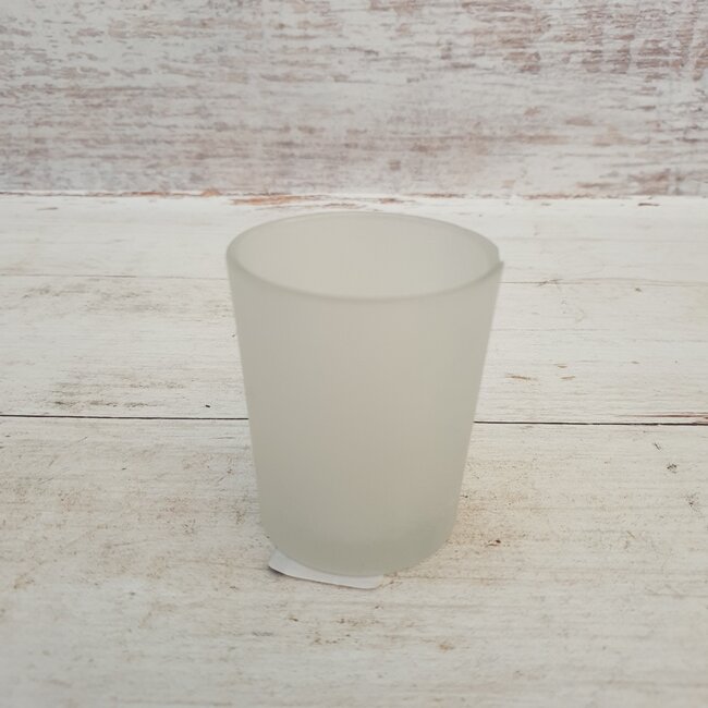 ### Greenleaf theelichth wit - glas - 5 x 5 x 7 cm