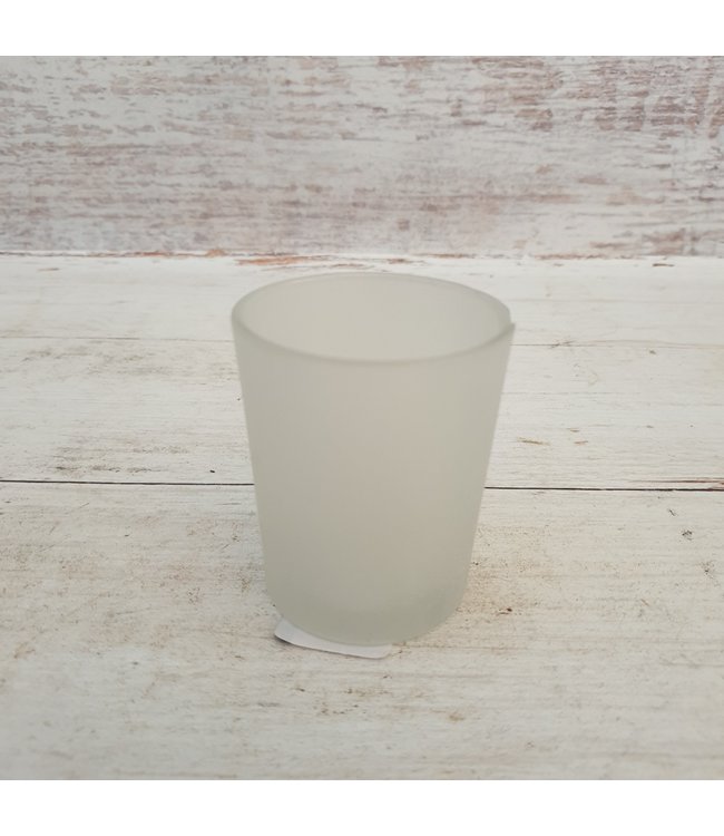 Greenleaf theelichth wit - glas - 5 x 5 x 7 cm