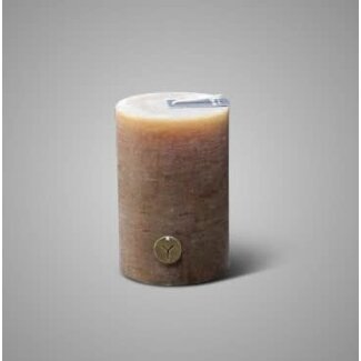 RUSTIC CANDLE BROWN OLIVE D.10 H.15