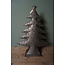 Kerstboom waxinelichthouder metaal grijs 66 cm