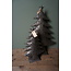 Kerstboom waxinelichthouder metaal grijs 66 cm