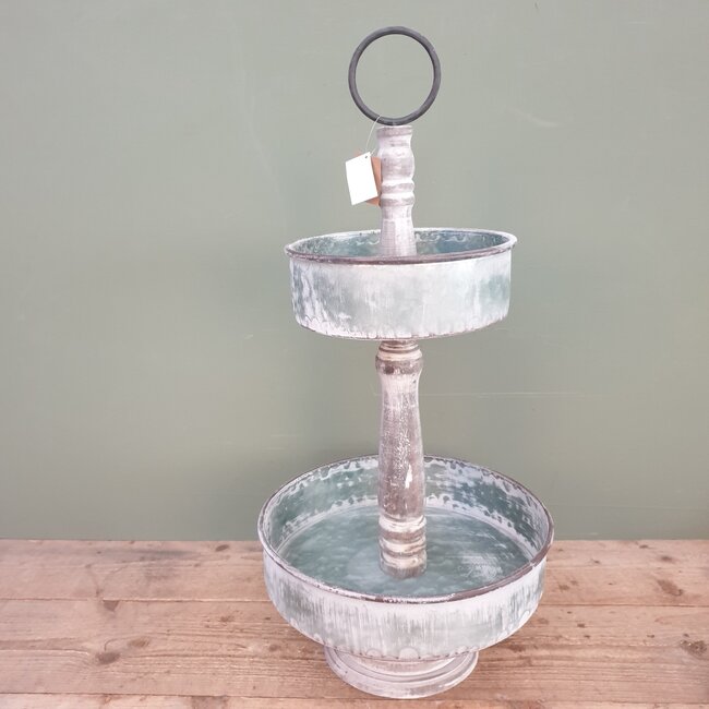 ## wordt niet verzonden -Etagere Military 2 plate 35 x 69.5 cm