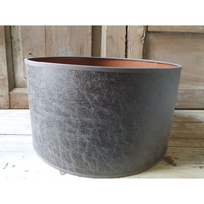2070 - KKL - lampenkap - bruin glad melee - 30 x 30 x 17 cm